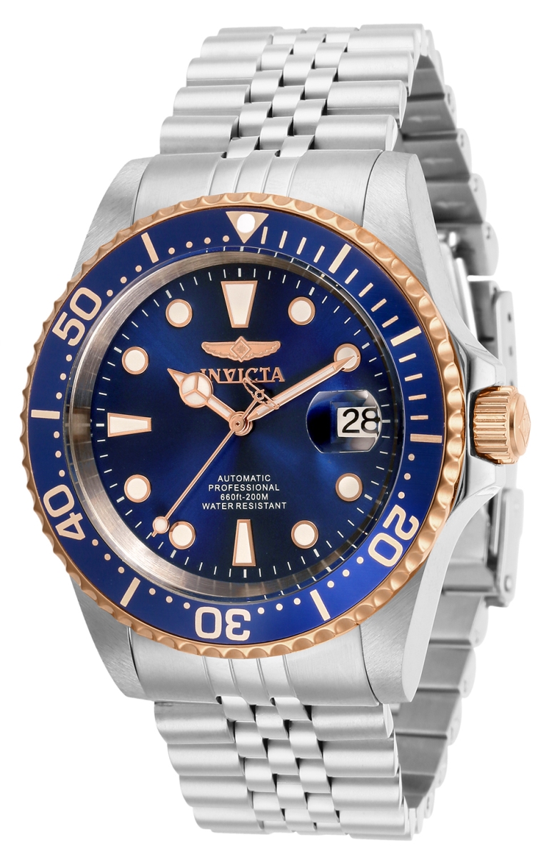 42mm Mens  Pro Diver Automatic 3 Hand Dial Watch for Men44 Dark Blue