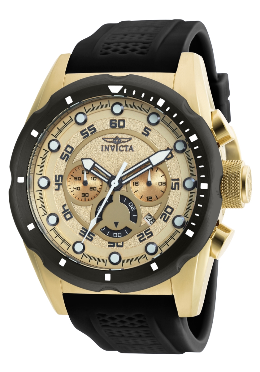 Picture of Invicta 20306 50 in. Dia. 26 mm Mens Speedway Quartz Chronograph Gold Dial Watch