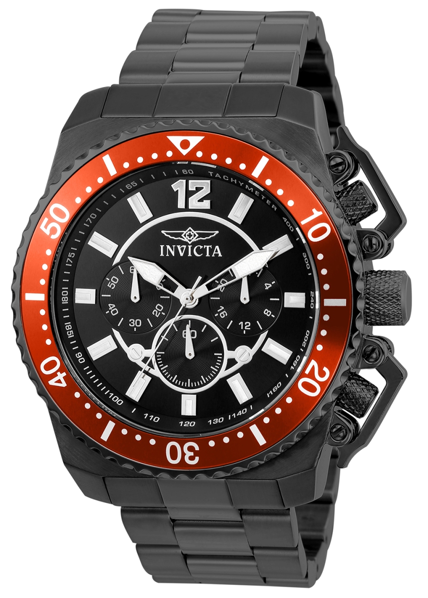 Picture of Invicta 21957 48 in. Dia. 24 mm Mens Pro Diver Quartz Multifunction Grey Dial Watch