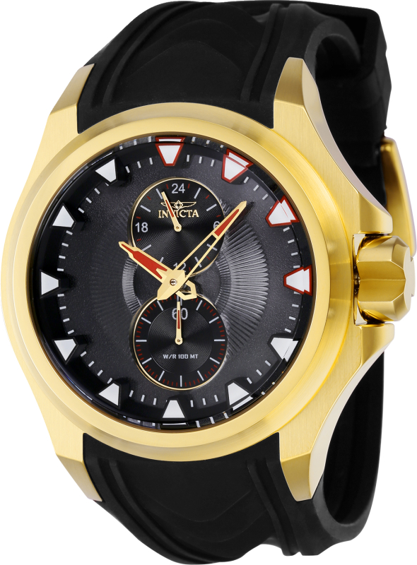 38014 51 in. Dia. 30 mm Mens S1 Rally Quartz Multifunction Black Dial Watch -  Invicta