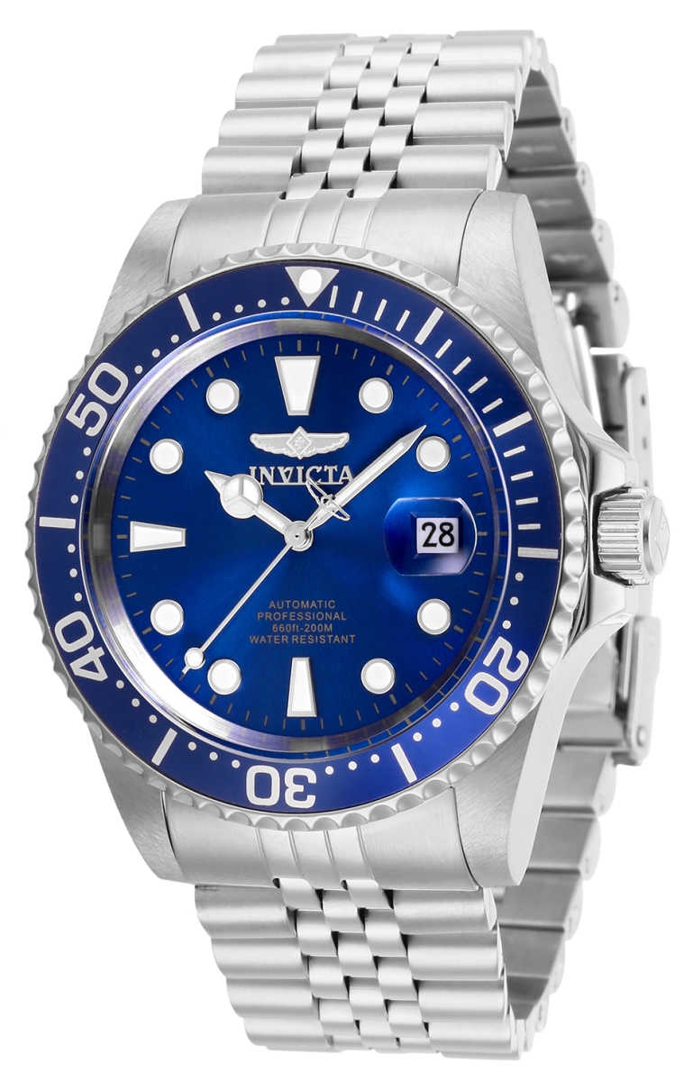 Picture of Invicta 30092 42 in. Dia. 22 mm Mens Pro Diver Automatic 3 Hand Blue Dial Watch