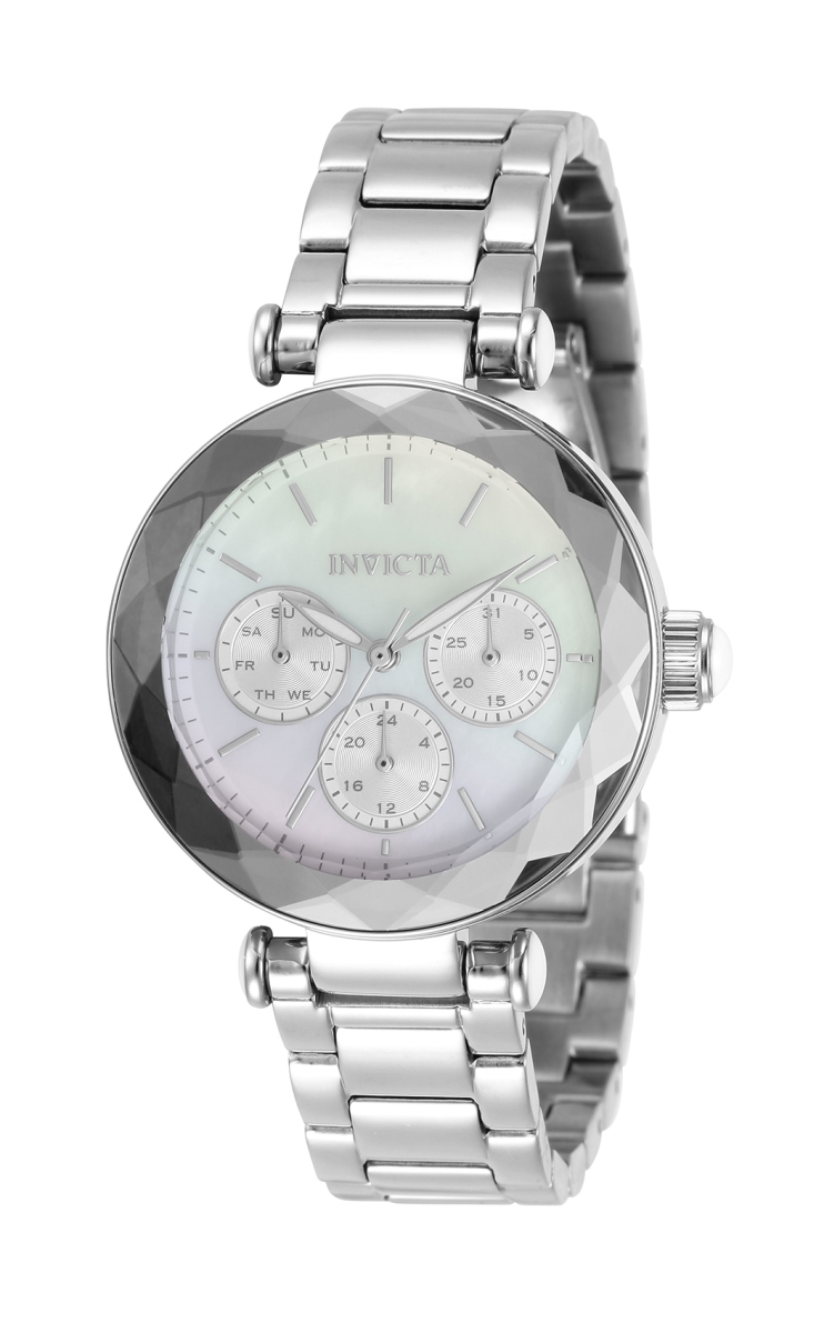Picture of Invicta 31267 36 in. Dia. 16 mm Womens Angel Quartz Chronograph Mother of Pearl & White Dial Watch