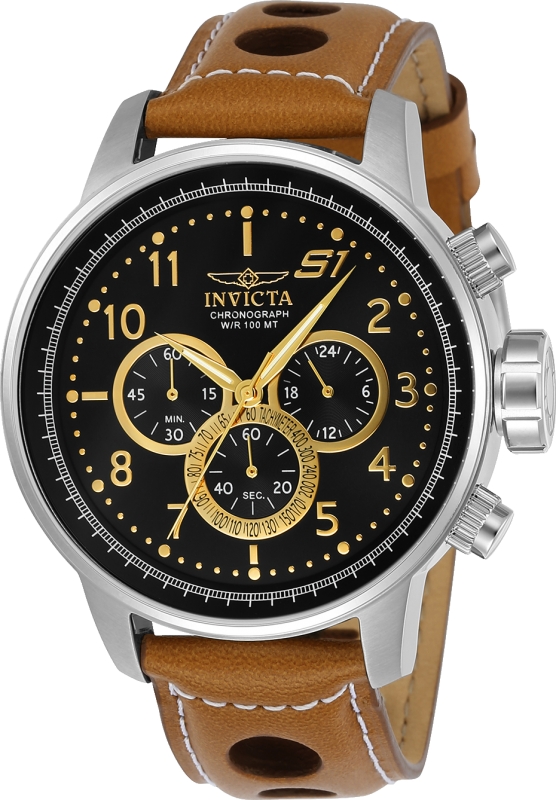 Picture of Invicta 23597 48 in. Dia. 22 mm Mens S1 Rally Quartz Multifunction Black Dial Watch