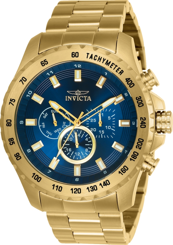 Picture of Invicta 24213 48 in. Dia. 24 mm Mens Speedway Quartz Multifunction Blue Dial Watch