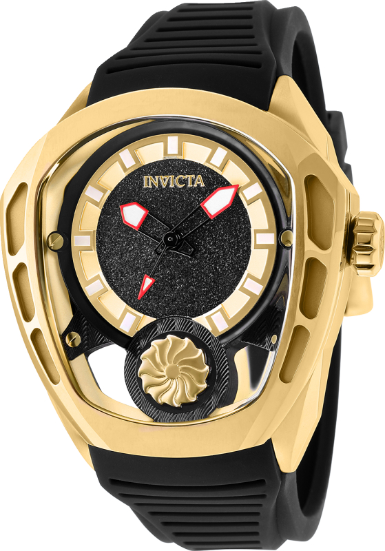 Picture of Invicta 35443 48.7 in. Dia. 26 mm Mens Akula Automatic 3 Hand Black&#44; Gold Dial Watch