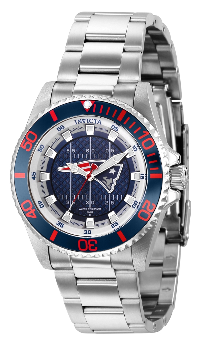 Picture of Invicta 36920 38 in. Dia. 20 mm Womens NFL New England Patriots Quartz 3 Hand Blue&#44; Red & White Dial Watch