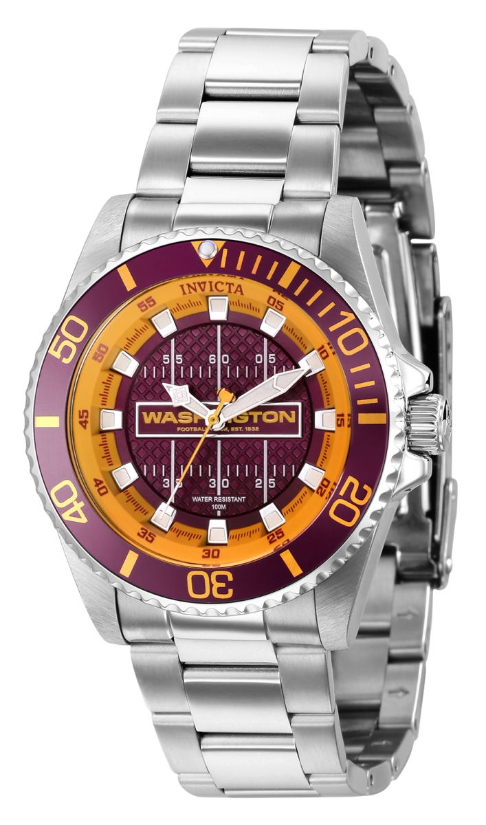 Picture of Invicta 36942 38 in. Dia. 20 mm Womens NFL Washington Football Team Quartz 3 Hand Red&#44; Orange & White Dial Watch