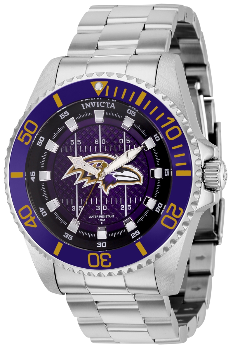 36939 Mens NFL Baltimore Ravens Quartz 3 Hand Dial Watch, Multi Color -  Invicta