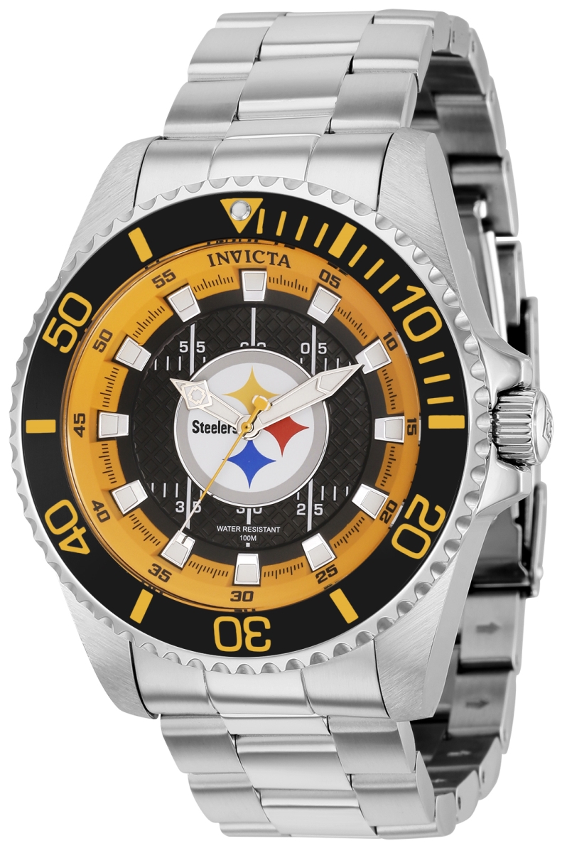 36951 NFL Pittsburgh Steelers Quartz 3 Hand Mens Watch -  Invicta