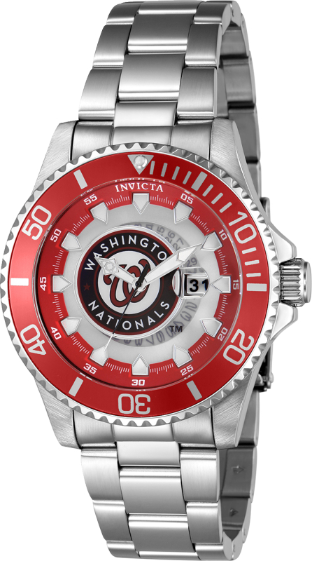 43483 Mens MLB Washington Nationals Quartz Multifunction Dial Watch, Multi Color -  Invicta