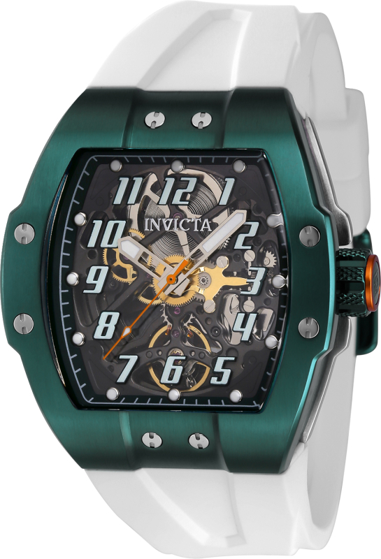 Mens JM Correa Automatic 3 Hand Dial Watch, Green & Transparent -  The Gem Collection, TH3312112