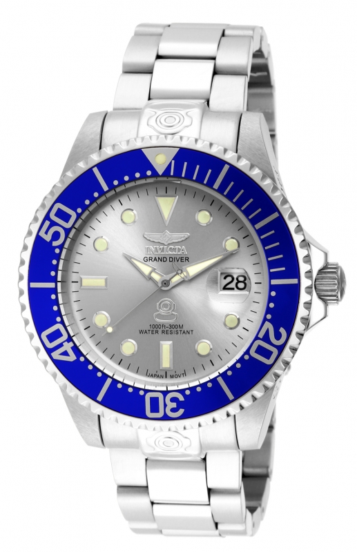 Picture of Invicta 15843 Mens Pro Diver Automatic 3 Hand Dial Watch, Silver