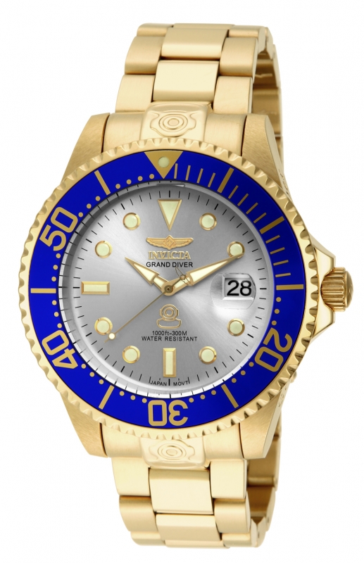 Picture of Invicta 15845 Mens Pro Diver Automatic 3 Hand Dial Watch, Silver
