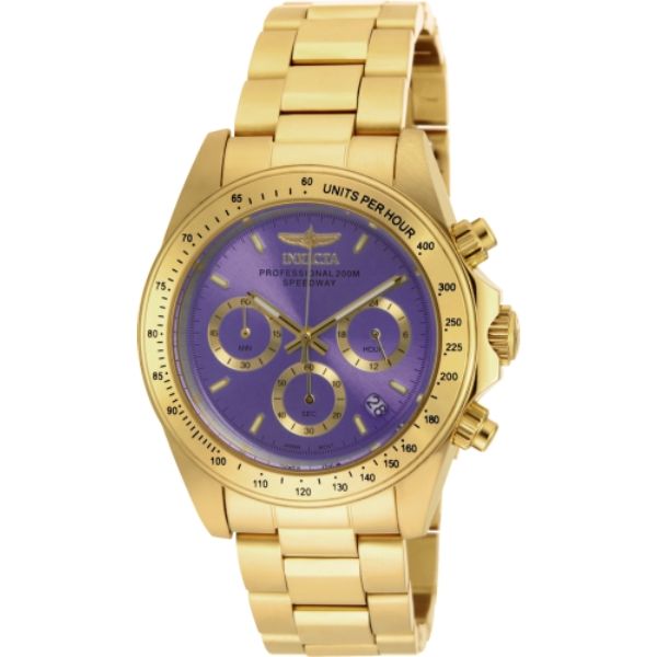 Womens Speedway Quartz Chronograph Dial Watch, Purple