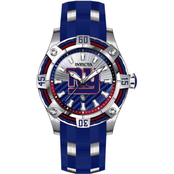 42064 Mens NFL New York Giants Quartz 3 Hand Dial Watch, White, Orange & Light Green -  Invicta