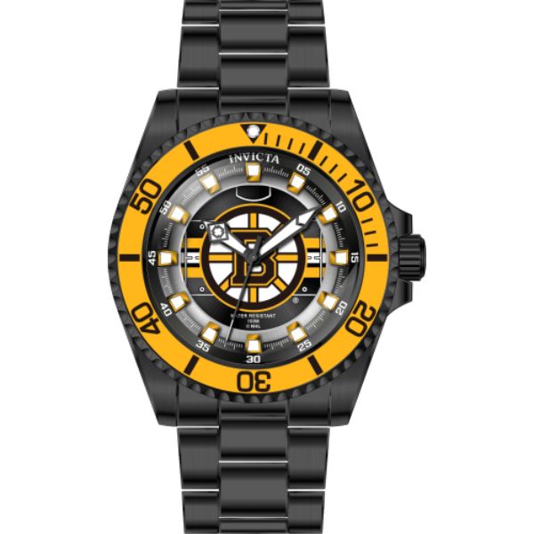 42207 Womens NHL Boston Bruins Quartz Dial Watch, Yellow, White & Black -  Invicta