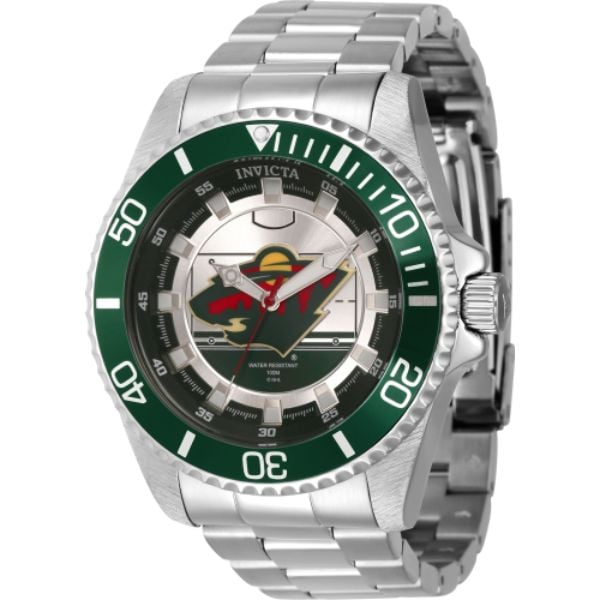 Mens NHL Minnesota Wild Quartz Dial Watch, Multi Color -  Moment-in-Time, MO3306335