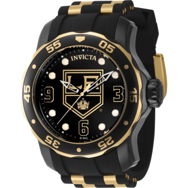 42309 Mens NHL Los Angeles Kings Quartz 3 Hand Dial Watch, Gold, Black & White -  Invicta