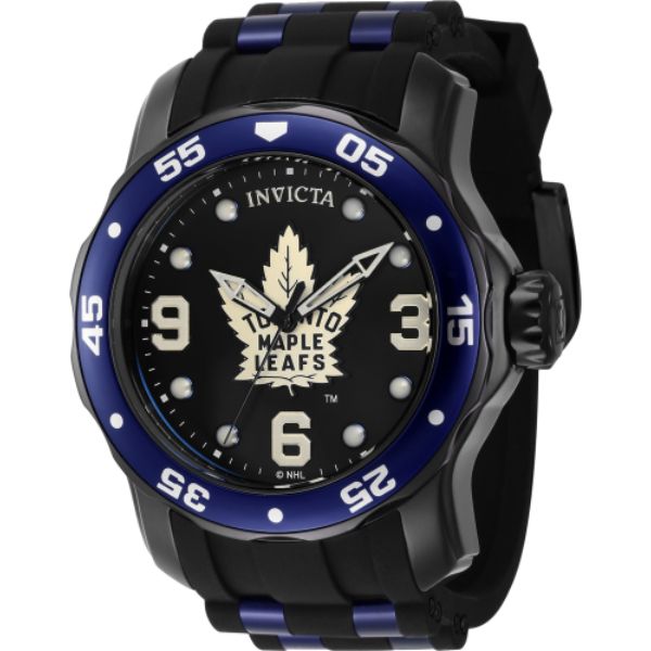 42648 Mens NHL Toronto Maple Leafs Quartz Dial Watch, Black -  Invicta