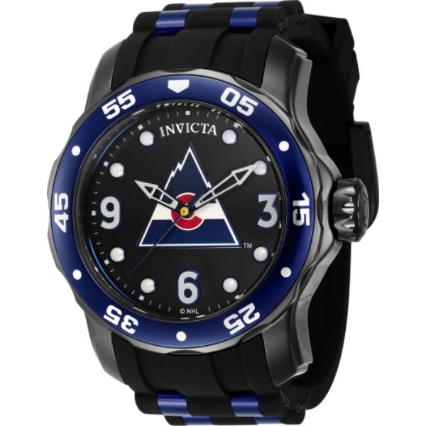 42652 Mens NHL Colorado Avalanche Quartz 3 Hand Dial Watch, Black -  Invicta