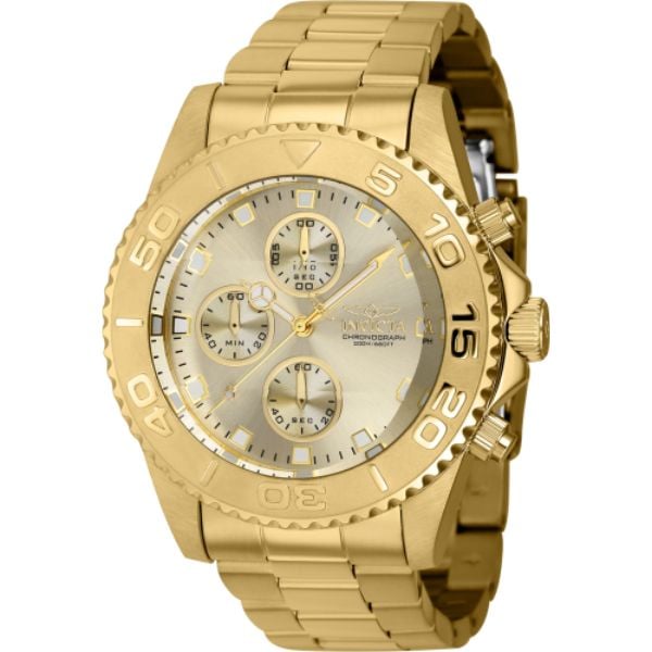 43410 Mens Pro Diver Quartz Chronograph Dial Watch Champagne