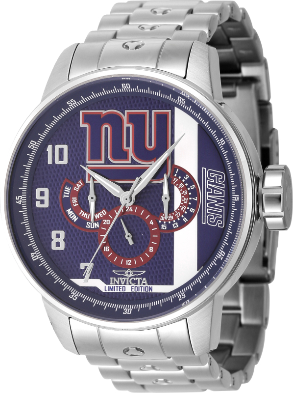 45128 NFL York Giants Quartz Chronograph Red & White, Blue Men Dial Watch -  Invicta