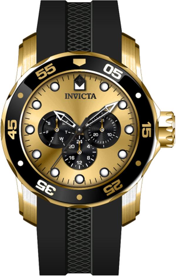 45719 Pro Diver Quartz Multifunction Gold Men Dial Watch -  Invicta