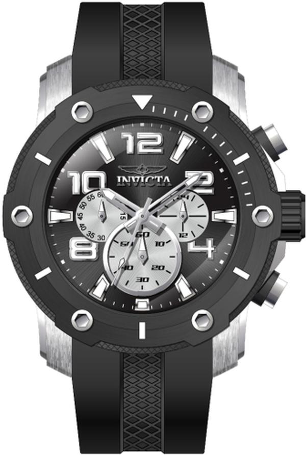 45739 Pro Diver Quartz Chronograph Black Dial Men Watch -  Invicta