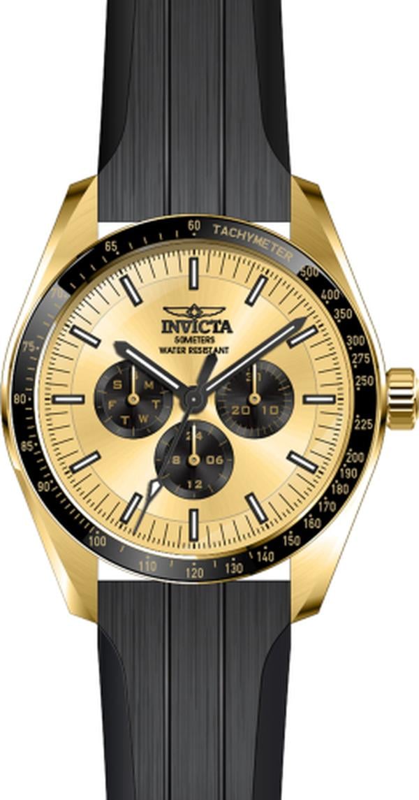 45969 Specialty Quartz Chronograph Gold & Black Men Dial Watch -  Invicta