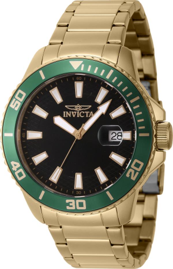 46067 Pro Diver Quartz 3 Hand Black Dial Men Watch -  Invicta