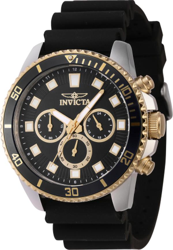 46120 Pro Diver Quartz Chronograph Black Dial Men Watch -  Invicta