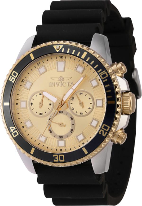 46128 Pro Diver Quartz Chronograph Gold Dial Men Watch -  Invicta