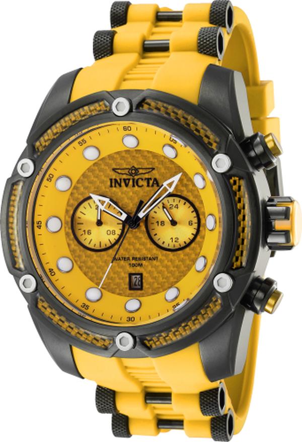 42295 Bolt Quartz Multifunction Yellow Dial Men Watch -  Invicta