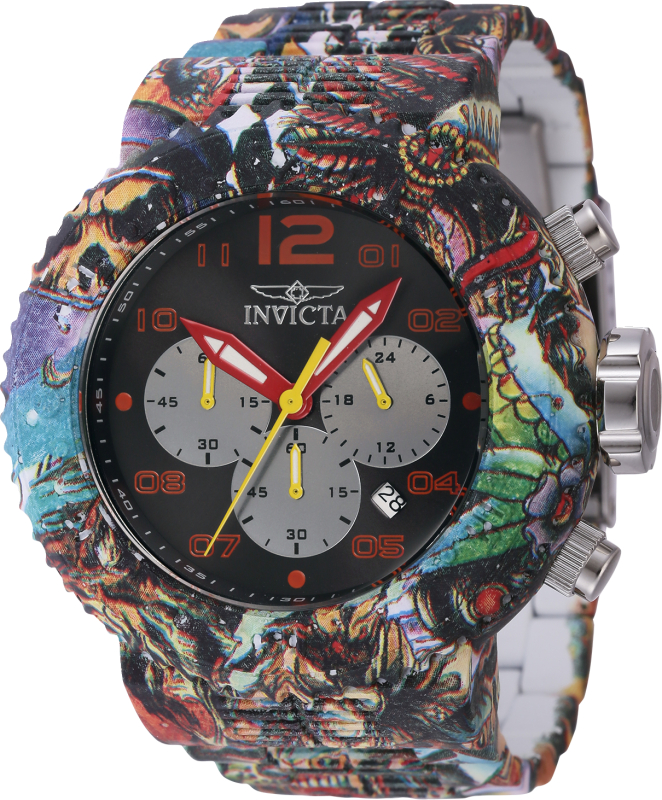43234 Pro Diver Quartz Chronograph Black & Orange Men Dial Watch -  Invicta