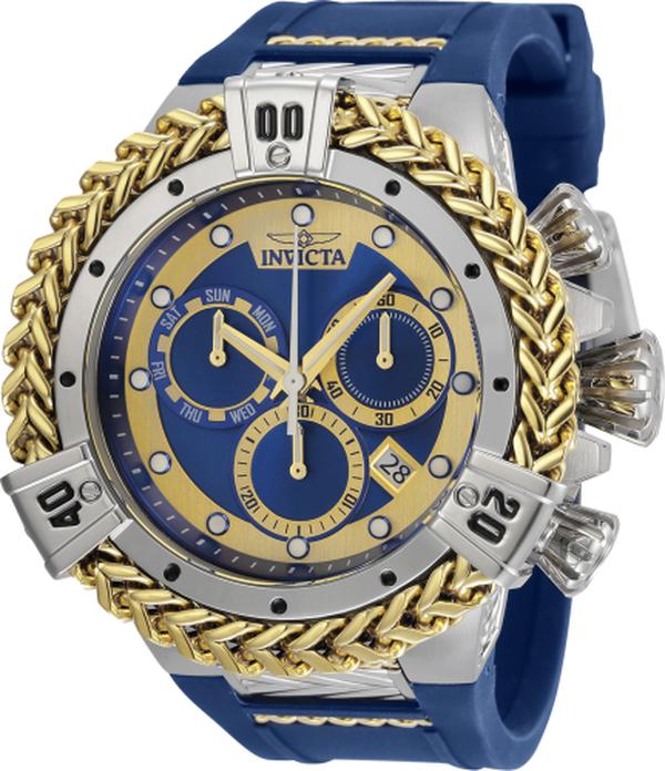 35581 Bolt Quartz Chronograph Blue & Gold Dial Men Watch -  Invicta