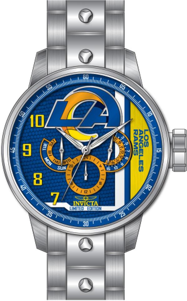 45130 NFL Los Angeles Rams Quartz Chronograph Yellow & Orange, Blue Men Dial Watch -  Invicta