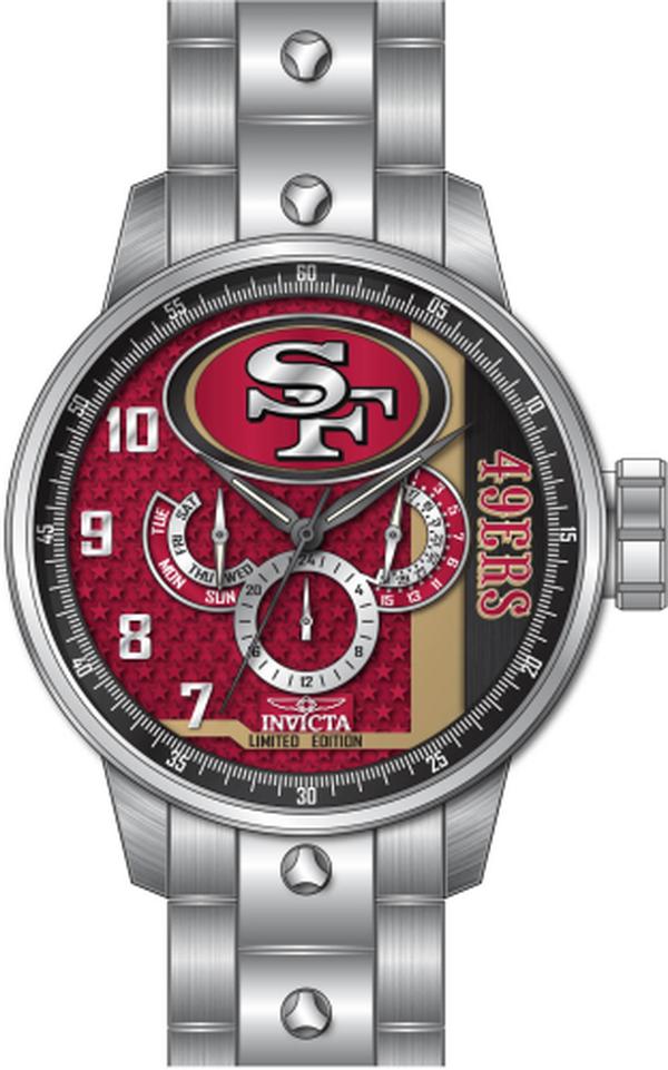 45133 NFL San Francisco 49ers Quartz Chronograph Gold & Red, Black Men Dial Watch -  Invicta