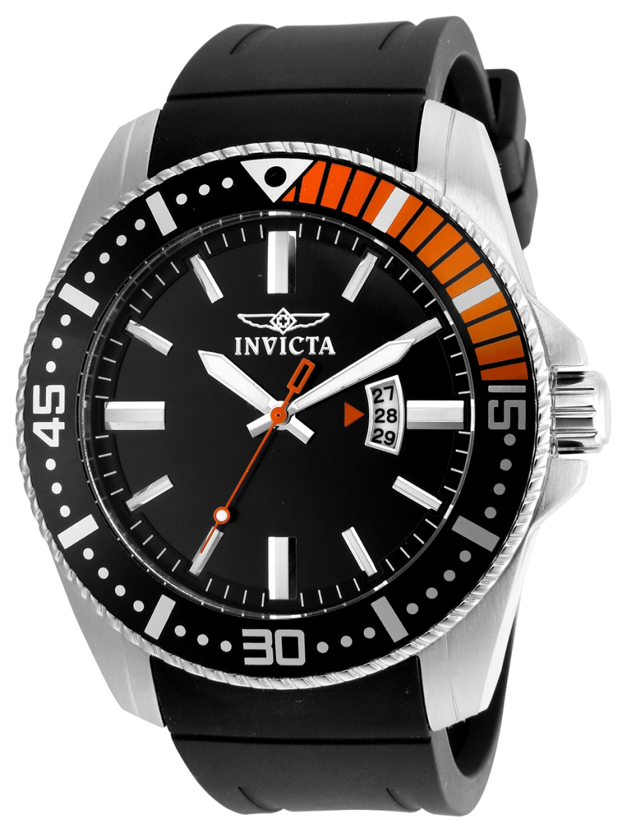 21392 Mens Pro Diver Quartz 3 Hand Black Dial Watch -  Invicta