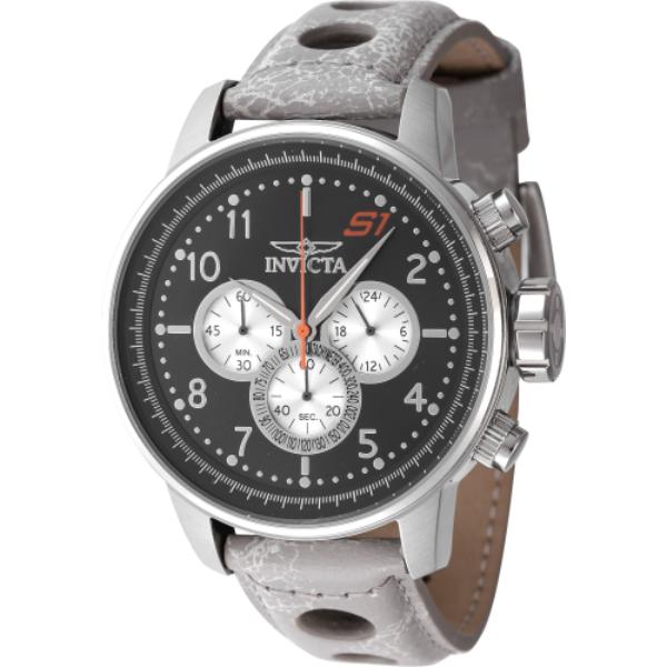 45910 Mens S1 Rally Quartz Chronograph Dial Watch - Black, Silver & Orange -  Invicta