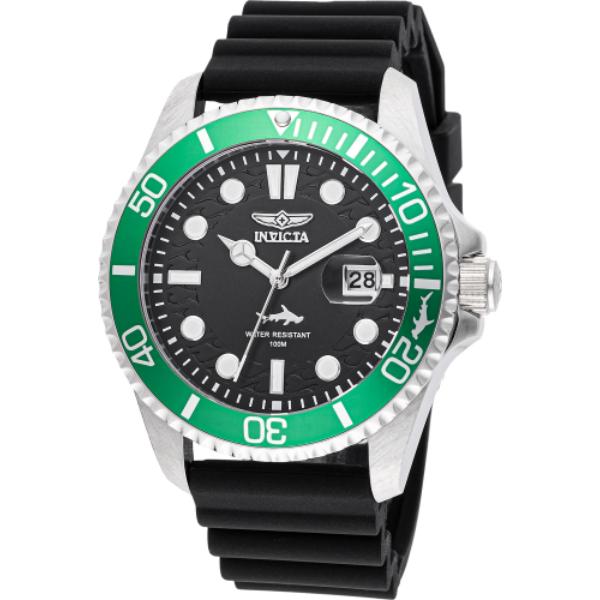 47166 Mens Pro Diver Quartz 3 Hand Black Dial Watch