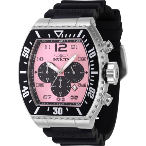 47286 Mens Pro Diver Quartz Chronograph Black, Pink Dial Watch -  Invicta