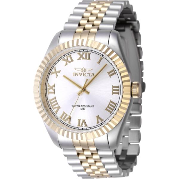 47402 Mens Specialty Quartz 3 Hand Silver Dial Watch