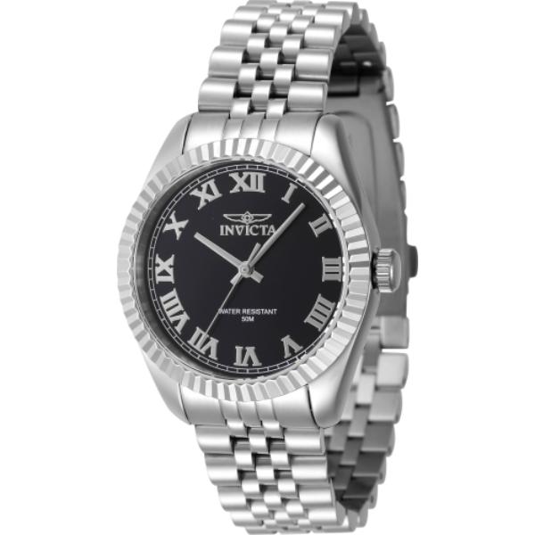 47408 Womens Specialty Quartz 3 Hand Black Dial Watch