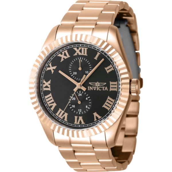 47432 Mens Specialty Quartz Multifunction Black Dial Watch