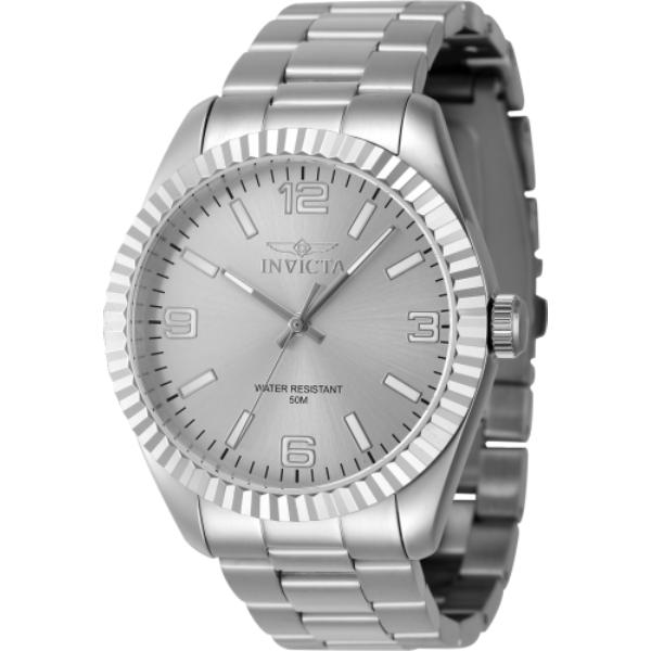 47449 Mens Specialty Quartz 3 Hand Silver Dial Watch
