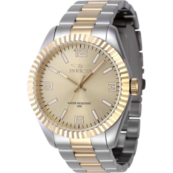 47457 Mens Specialty Quartz 3 Hand Gold Dial Watch