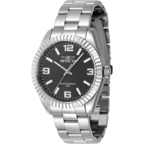 47463 Womens Specialty Quartz 3 Hand Black Dial Watch
