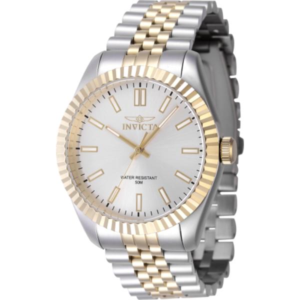 47484 Mens Specialty Quartz 3 Hand Silver Dial Watch