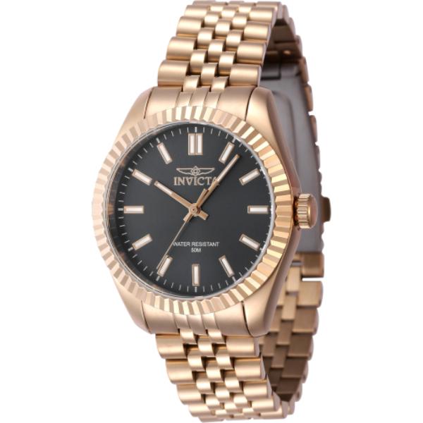 47508 Womens Specialty Quartz 3 Hand Black Dial Watch