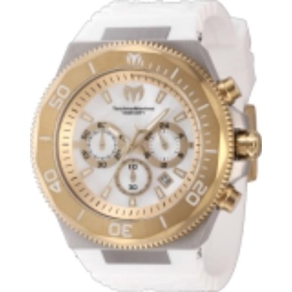 TM222077 Mens Manta Quartz Chronograph Gold44 White Dial Watch